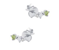 August Birthstone Silver Stud Earring STS-6803